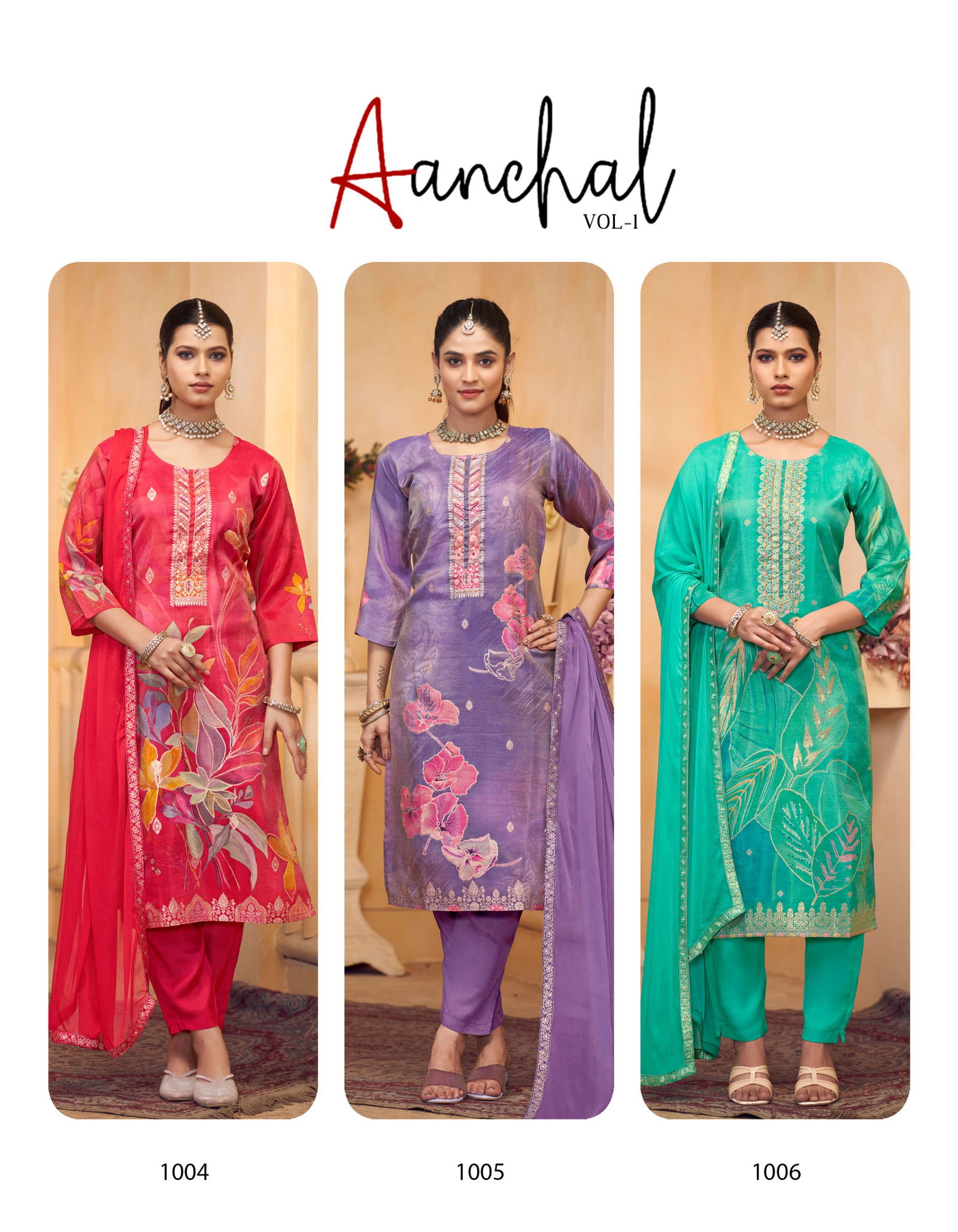 Aanchal Vol 1 By Radhika Printed Kurti With Bottom Dupatta Wholesale In India